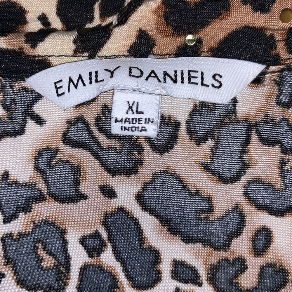 Emily Daniels Cheetah Print Button Blouse - image 4